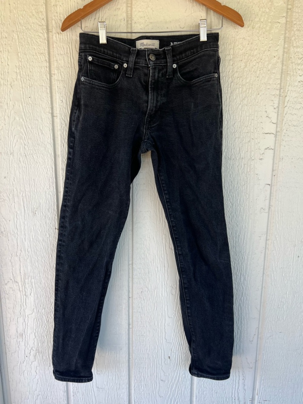 Madewell Black Skinny Jeans 28 | High Rise Athleisure Stretch Denim